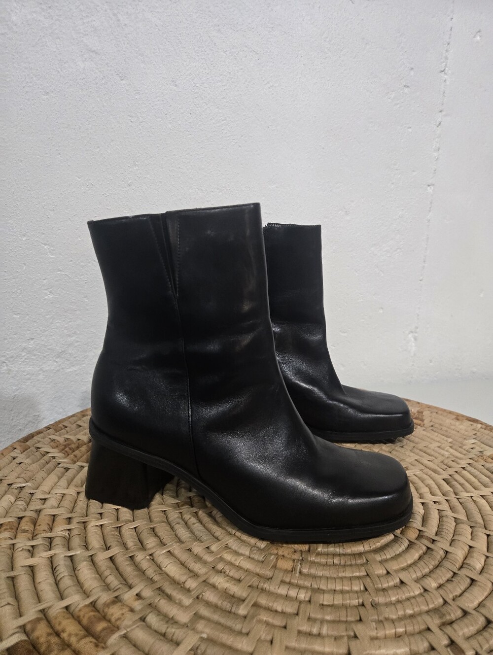 Vintage Y2k Naturalizer Squre Toe Chunky Boots